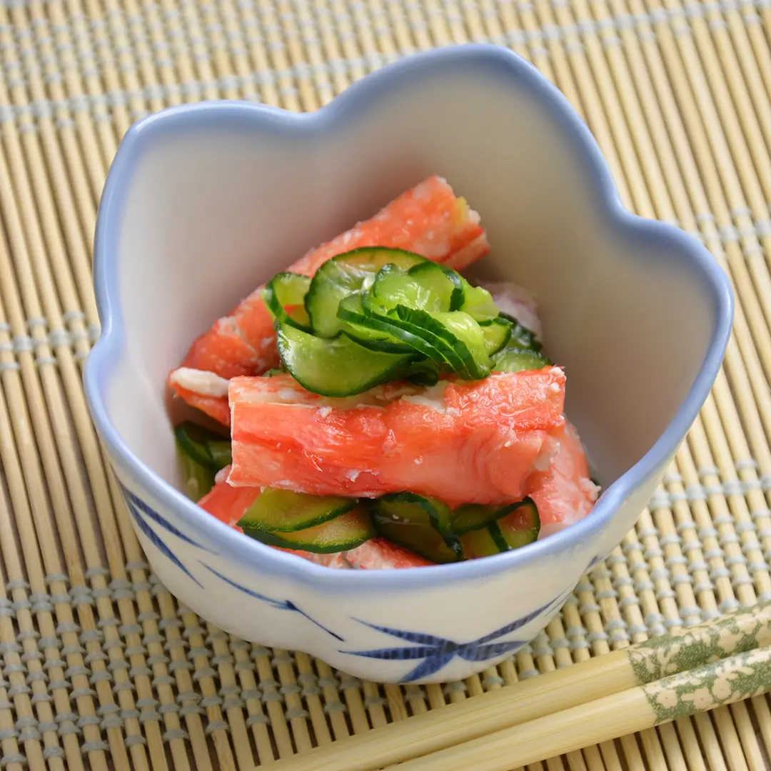 Sunomono de Caranguejo e Pepino (Salada Japonesa)